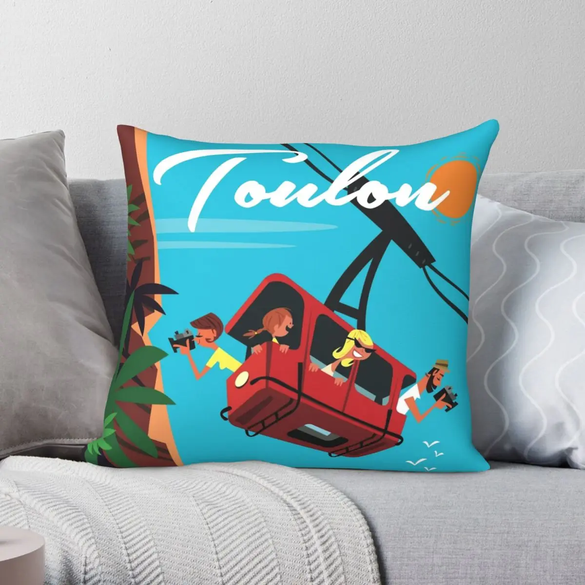 

Квадратная наволочка с постером на молнии, 45 х45