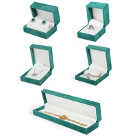 new flannel jewelry box earring ring box jewelry organizer box green pendant box wedding engagement gift package box for display