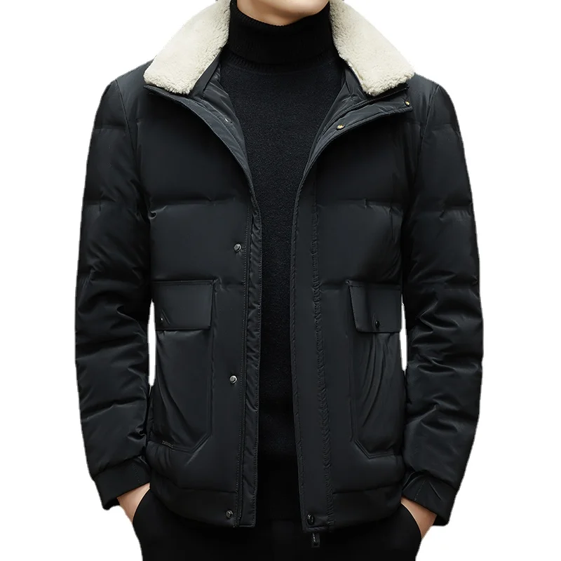 Winter Thick Jacket Cotton Clothing Long Hooded Trend  Couple Outfit High Quality Men Fashion Down Parka  Coats