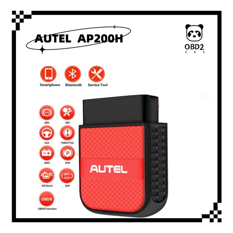 Оригинальный беспроводной Bluetooth OBD2 сканер AUTEL MaxiAP AP200H с двигателем/трансмиссией/системами SRS и ABS, автомобильный диагностический инструмент