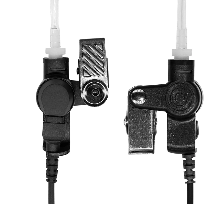 RDM2070D Earpiece for Motorola CLS1110 CLS1410 CP185 CP200D RDU4100, with Mic PTT 2 Pin FBI Acoustic Tube Walkie Talkie Headset