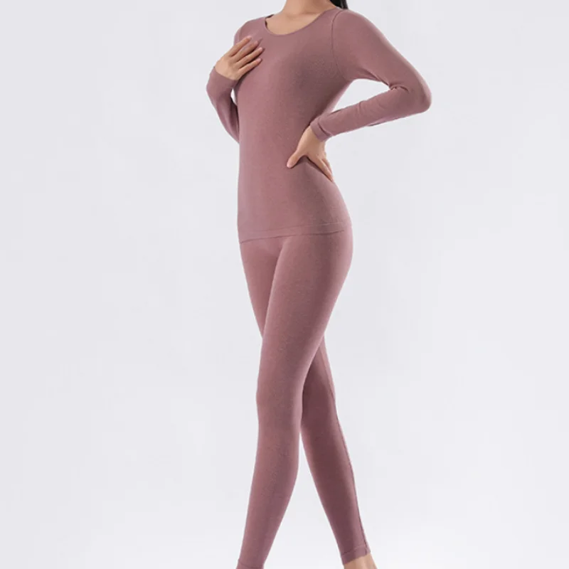 2022 New Thermal Underwear Women Clothes Solid Autumn Pants Women's Clothing Winter Seamless Warm Lingerie Woman Tops Feminino
