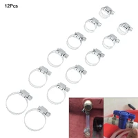 12pcs multi size 0 8x122023252729mm stainless steel hoop clamp hose clamps hardware for water pipe gas pipe cooker hood