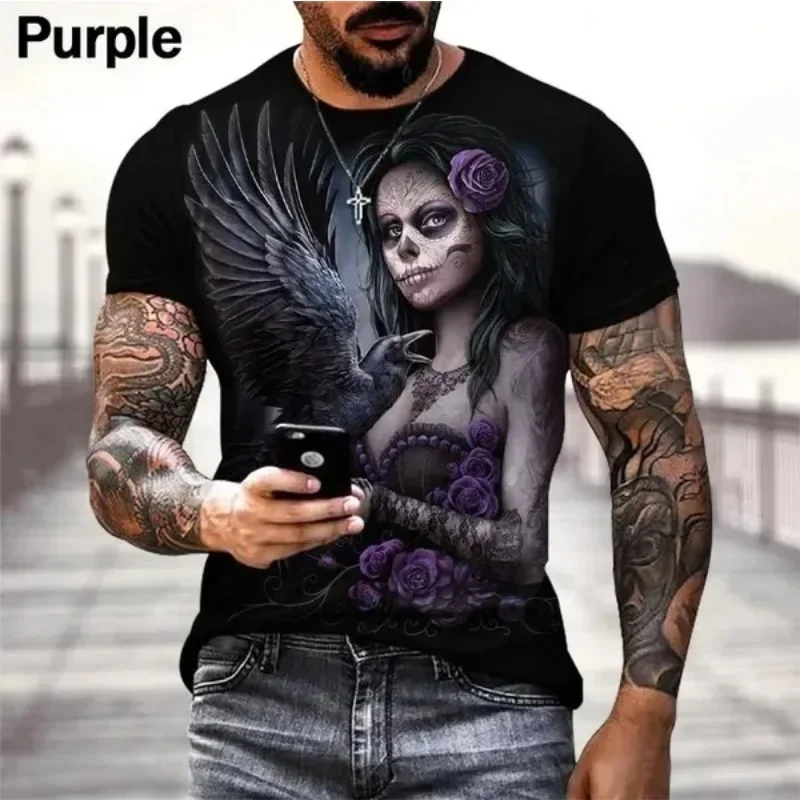 Мексика Katrina Skeleton 3D принт быстросохнущая дышащая спортивная мужская клетчатая