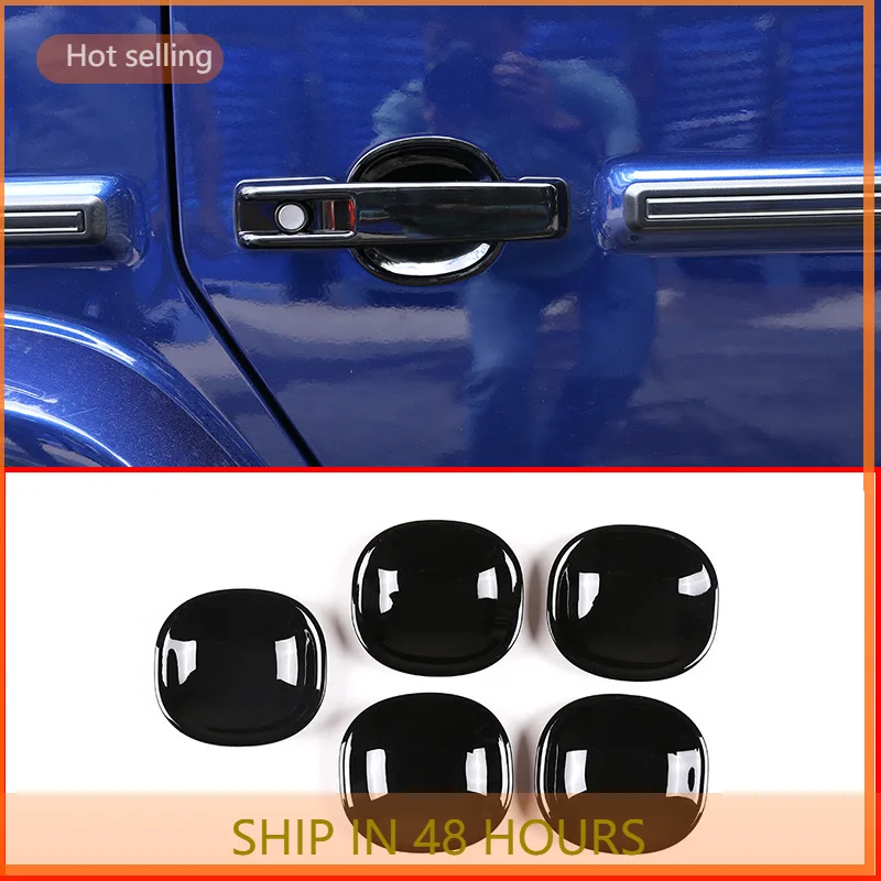

5 Pcs Glossy Black ABS Car Door Bowl Cover Trim For 19-20 Benz G-class G500 W463 G350 Car Accessories fast ship