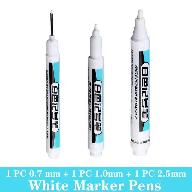Белые перманентные маркеры 3/5 шт.