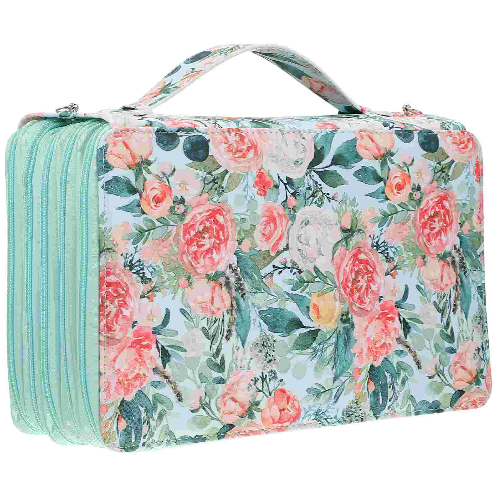 

Pencilpen Pouch Case Holder Brush Storage Large Handle Organizer Flowercapacitystationery Student Drawing Coloredholdersmarker