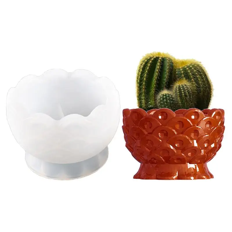 

DIY Resin Silicone Mold Safe And Harmless Resin Jewelry Storage Box Mold Candy Jar Flower Pot Mold For Storing Jewelry Coins And