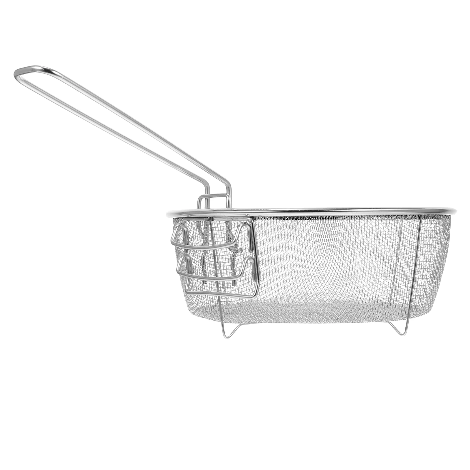 

Collapsible Colander Strainer Taco Fryer Basket French Stainless Steel Deep Square Baskets Home Turkey Iron Wire Frying