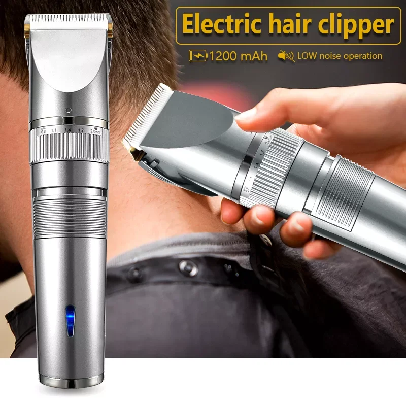 

Full Body Washable Electric Hair Clipper Ceramic Professional Fine Adjustable Hair Trimmer Low Noise Hair Cutting Machine Razor