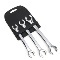 3pcs 10 17mm oil pipe flare nut wrench set of keys multitools full polish high torque hand tool brake wrench for car repair