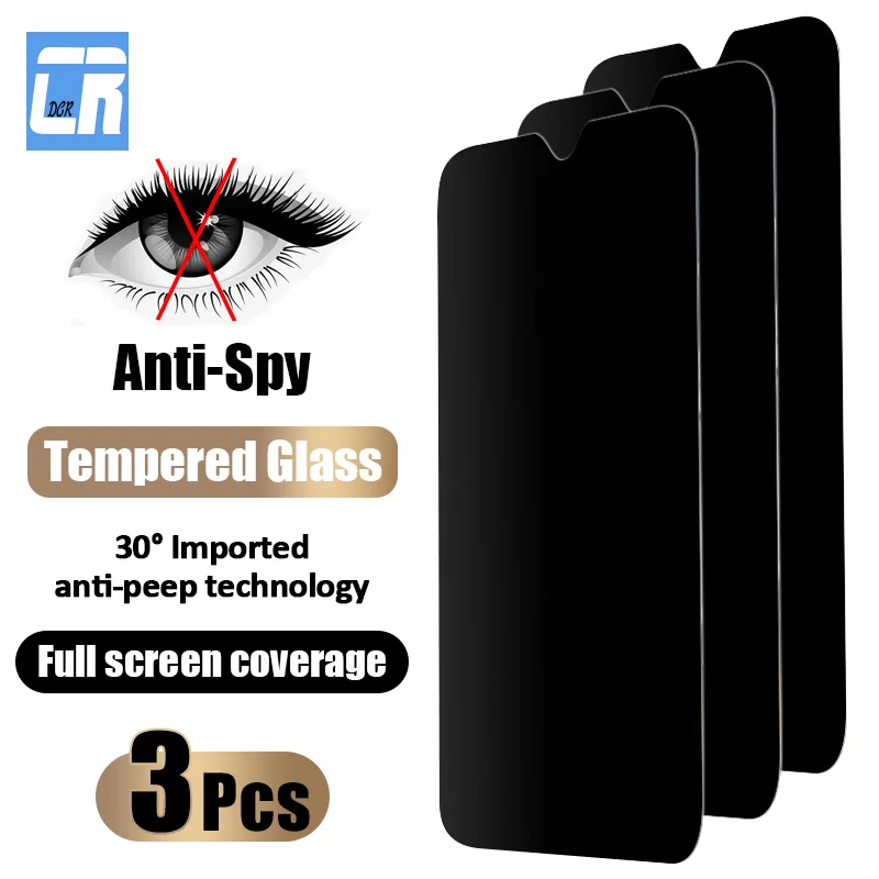 1-3Pcs Privacy Screen Protector for Oppo A78 A58 A17 A57 A77 A97 A36 A76 A96 Tempered Glass Reno 4 5 6 7 8 Lite Protective Film