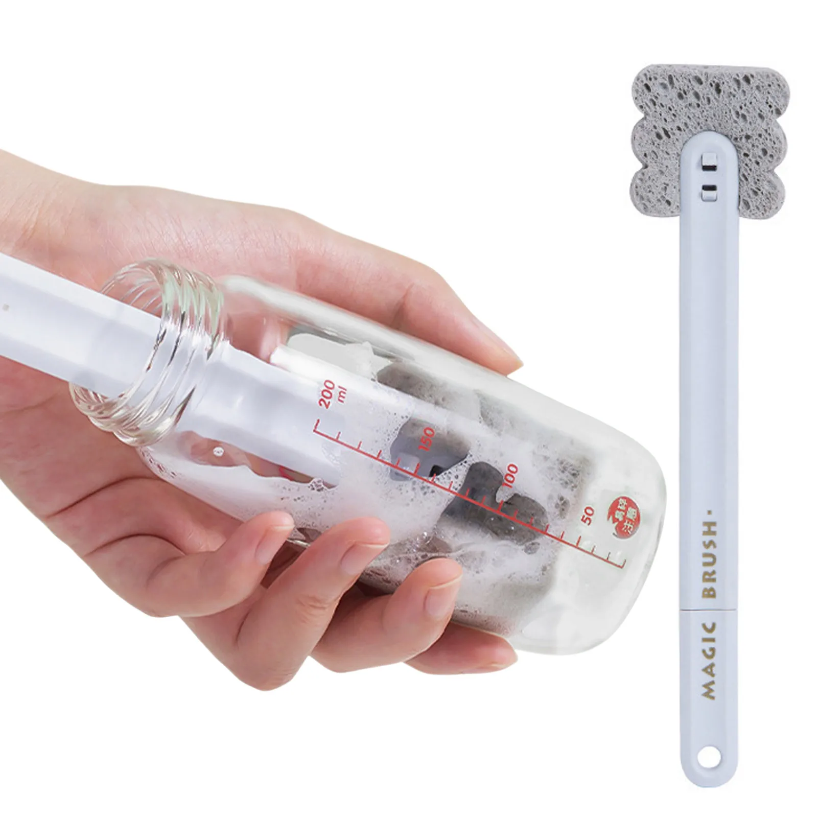 

Soft Sponge Bottle Cleaning Brush Long Handle Cup Brush Scrubber Washing Brush Long Handle Water Bottle Brush Bottle Cleaner