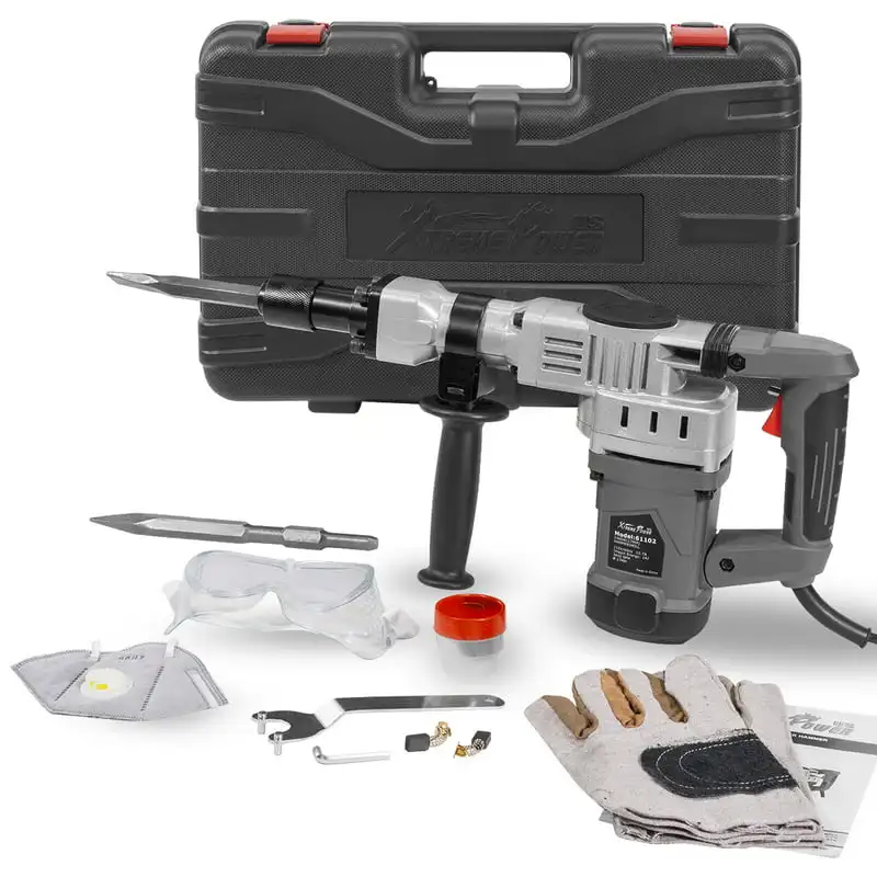 

For Pro-Series 1400W 1-1/2" Concrete Breaker Electric Jack Hammer with (2) Chisel Bits Set & Carrying Case car accessories car p