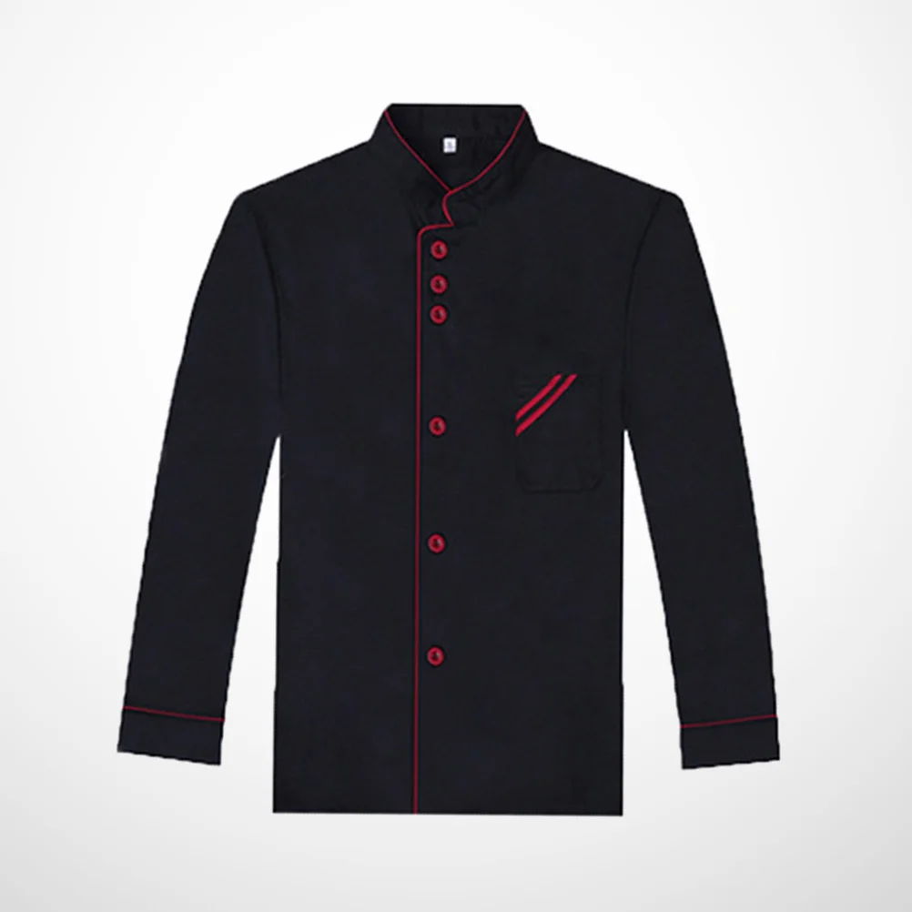 

Куртка шеф-повара Мужская/Женская, Повседневная унисекс Одежда для готовки, черная рубашка, унисекс, унисекс, униформа для кейтеринга