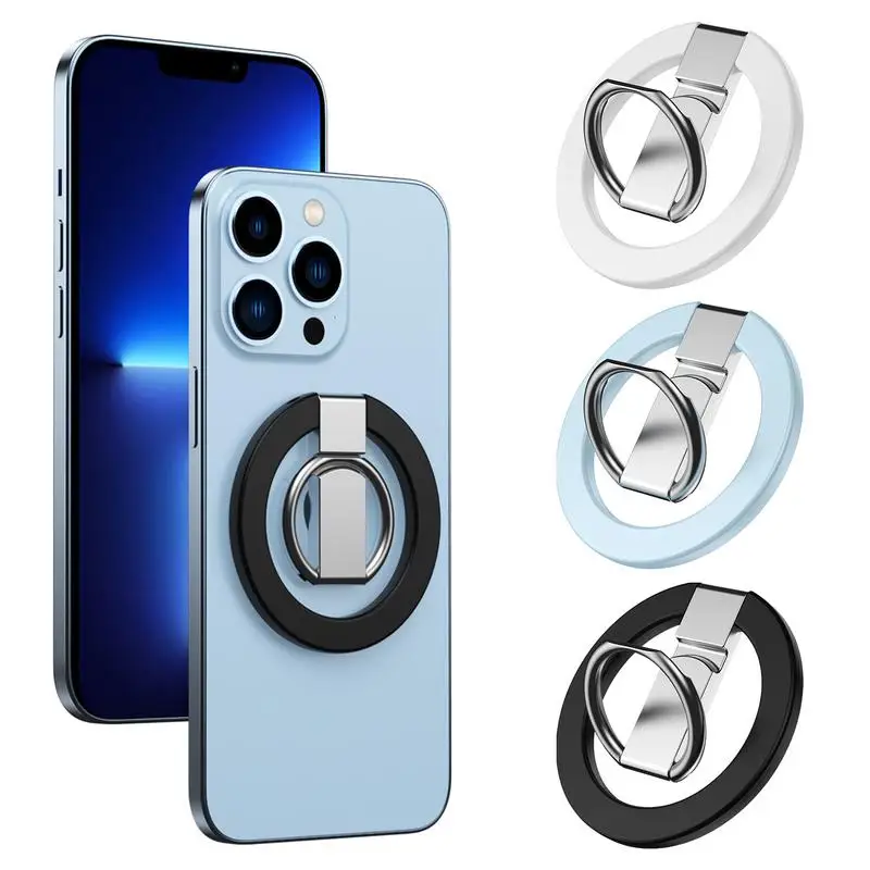 Magnetic Cell Phone Ring Holder | Adjustable Metal Cellphone Kickstand For All Smartphone Mag-Safe Accessories