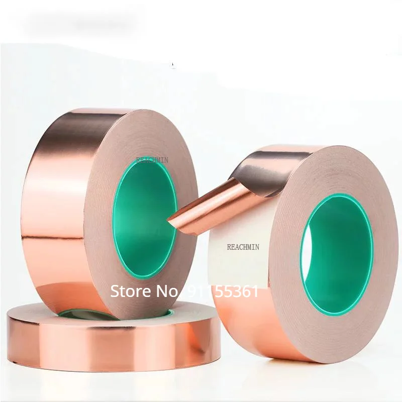 

3~50mm *25M Double Sided Conduct Copper Foil Tape Mask Electromagnetic Shielding double side conductive copper foil tape