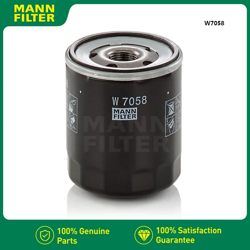 Масляный фильтр MANNFILTER W7058 подходит для PEUGEOT 206 2007 2008 407 CITROEN C4 C5 C6 Xsara Picasso 1109CA 1109K2