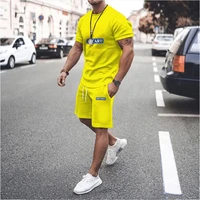 2022 mens tracksuits two piece t shirts sets oversized men clothing suit y2k clothes trend t shirt for men sport streetwear