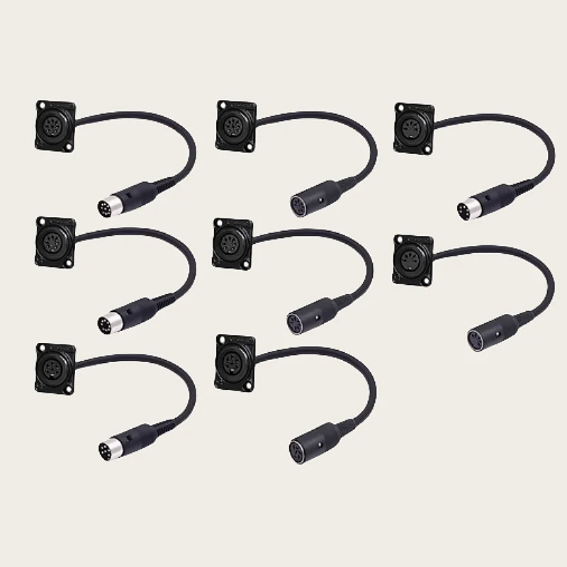 D-тип XLR для крепления на панели с разъемом папа/гнездо Проходной сквозной кабель