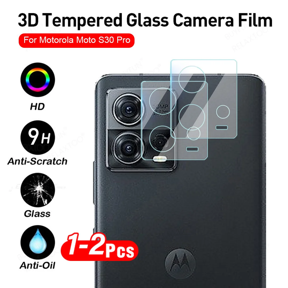 

1-2Pcs 3D Clear Camera Protector For Motorola Moto S30 X30 Pro Edge 30 Fusion Edge30 Neo Ultra S30Pro Full Cover Lens Glass Case