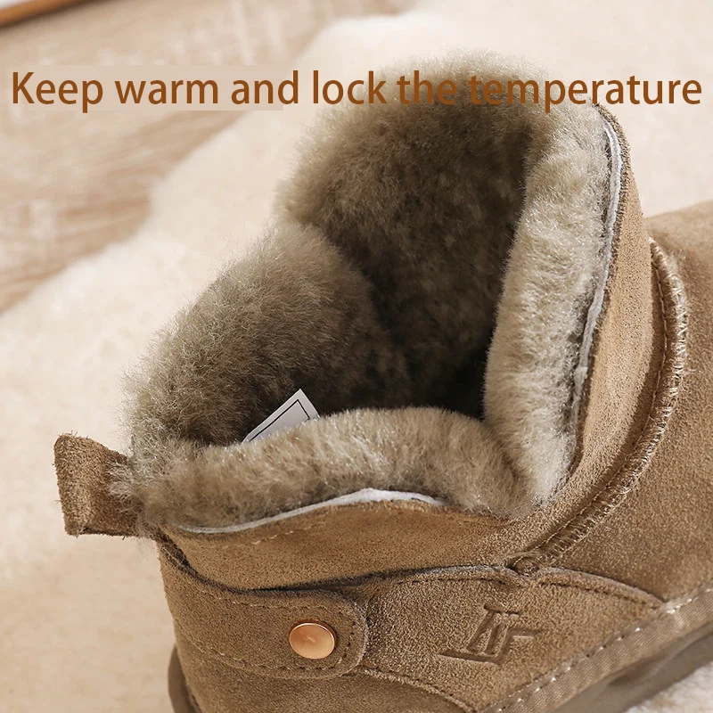 Women's Snow Boots Women's Plush Cotton Shoes High Quality Warm Shoes in Winter Size 35-40 Women's Versatile New Cotton Shoes