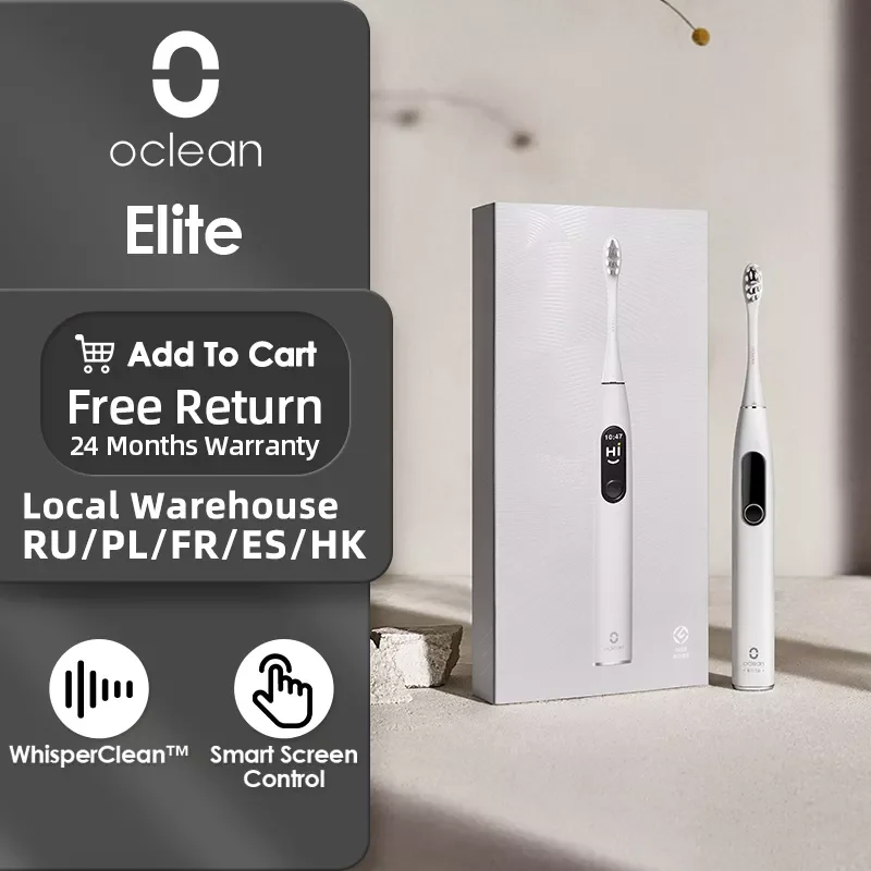 

Электрическая зубная щетка Oclean X Pro Elite, умный ультразвуковой отбеливатель, автоматическая перезаряжаемая, IPX7