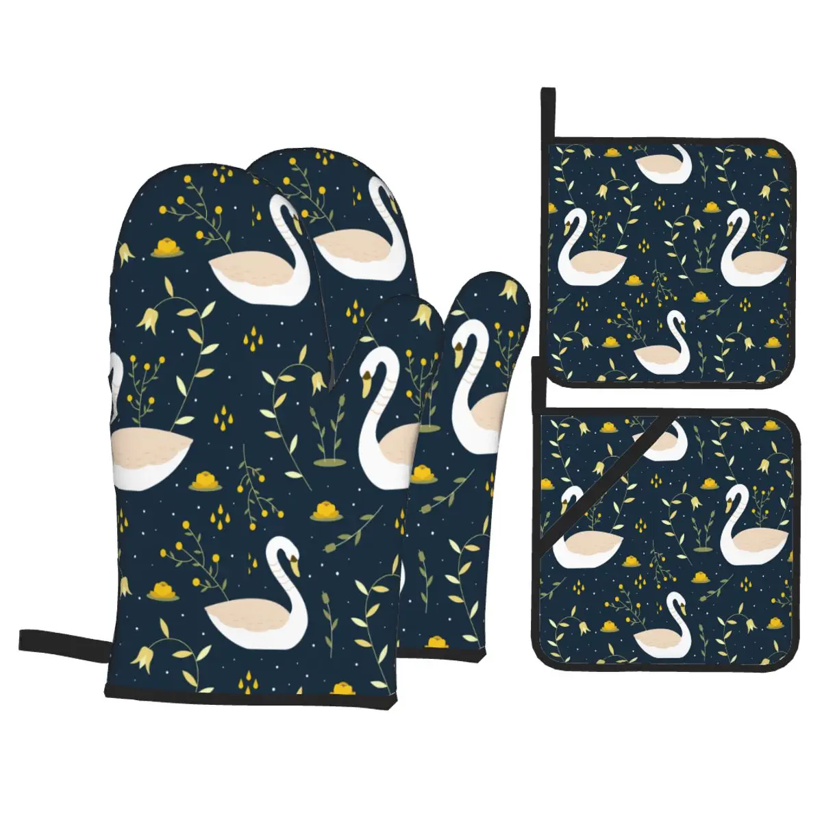 

4 шт., термостойкие перчатки для духовки, из полиэстера