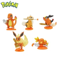 genuine anime figures pok%c3%a9mon growlithe tepig charmander action figures model collection hobby gifts toys