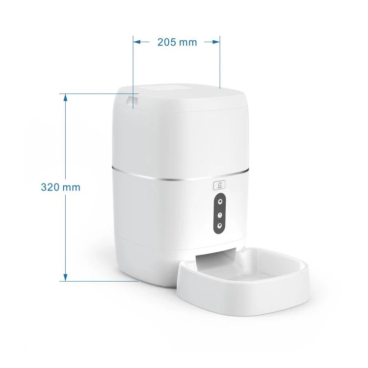 

2022 Factory Video 6L Dog Cat Feeder Smart Remote Control App Timer Key Automatic Dispensing Pet Feeder