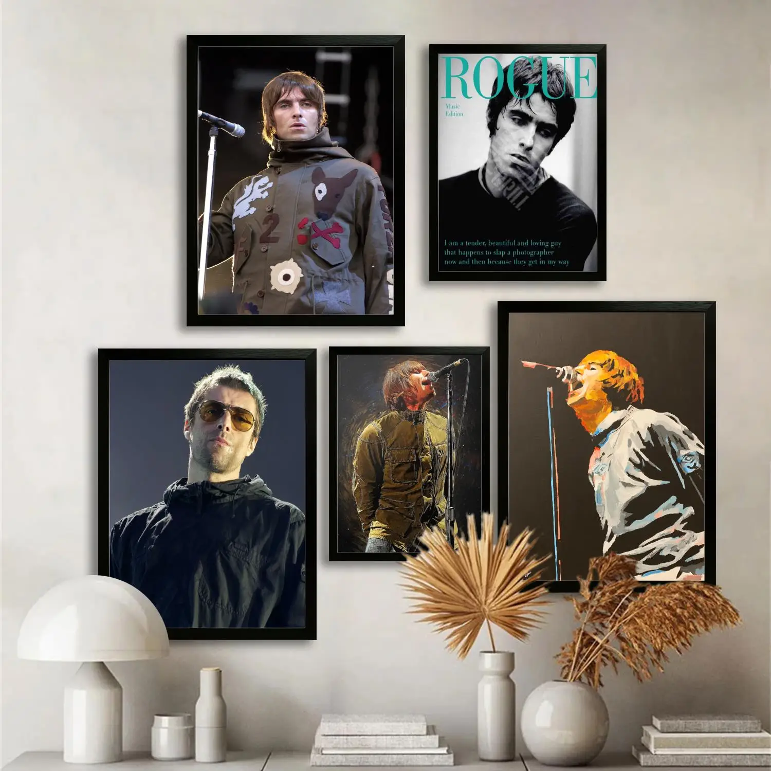 Плакат на холсте liam gallagher и настенное искусство печать с изображением