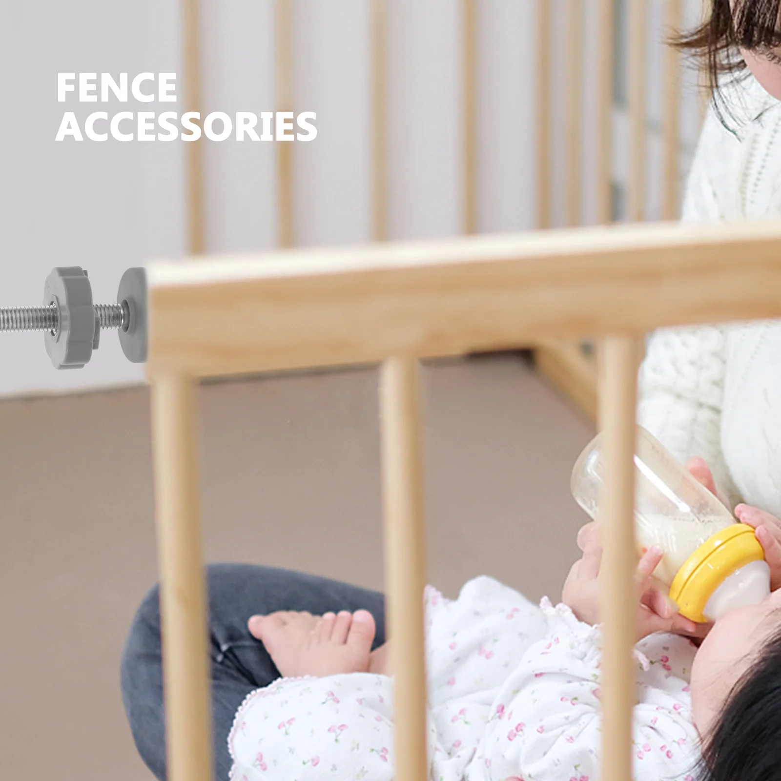 4 Pcs Child Door Wall-mounted Safety Screw Baby Bolts Pvc Lagging Steel Core Gate
