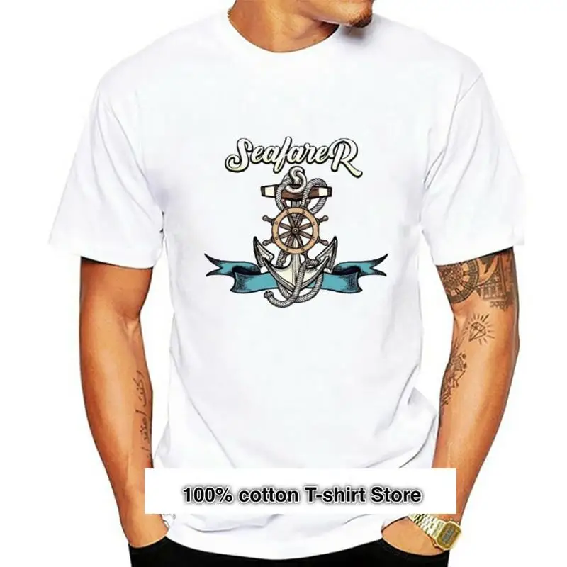 

Seafarer-Camiseta con Logo, camisa con ancla de buceo y navegación marina, Estilo Vintage, 19