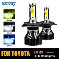 2pcs led headlight series for toyota esquire r8 2014 high brightness car light waterproof durable auto accessories lowhigh beam