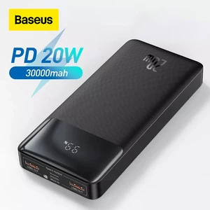 Baseus Power Bank 30000mAh Mobile Phone Charger Portable External Battery Powerbank Quick Charge For