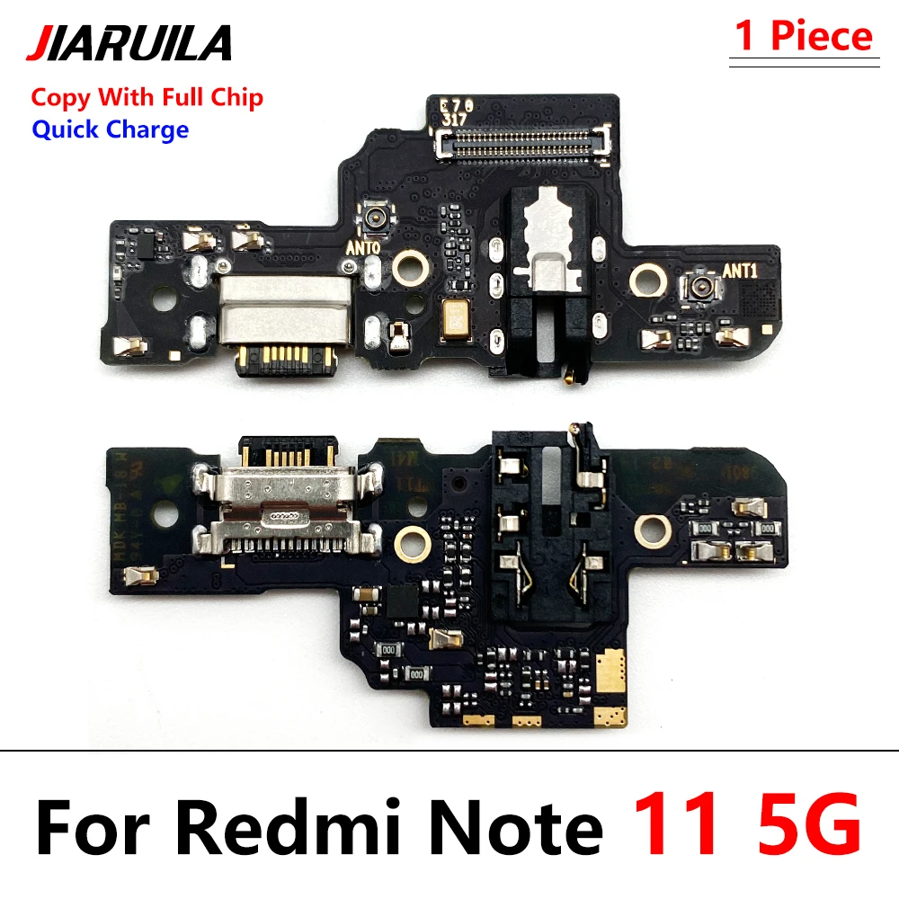 

20Pcs USB Charging Plate For Xiaomi Redmi Note 11 5G Charging Port Connector Board With Microphone Flex Cable Promotion