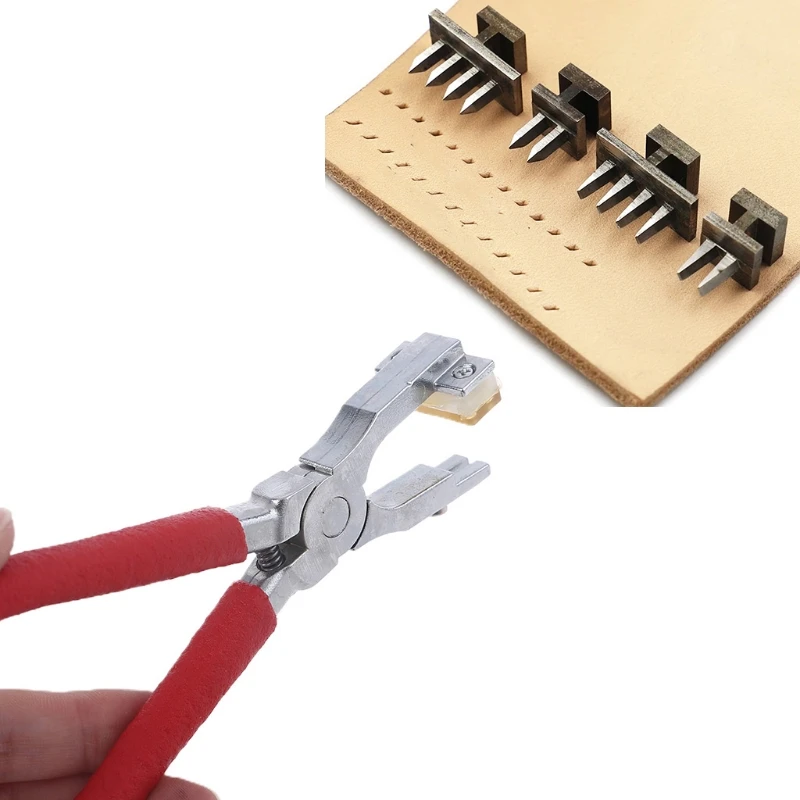 

Hole Punch Pliers Home Craft Projects Stitching Craft Tool Leather Hole Punches Tool Rotary Puncher Cutter Working for Belt Y5GB