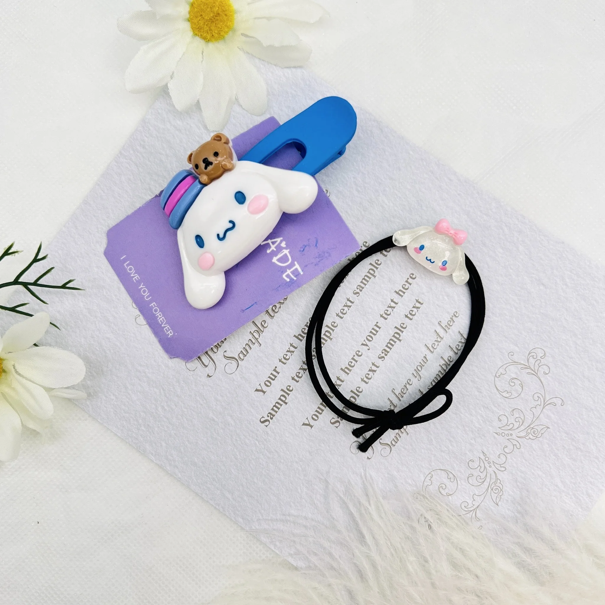 Sanrio Cinnamoroll Большая Заколка Для Волос С Героями Мультфильмов Девочек Модная