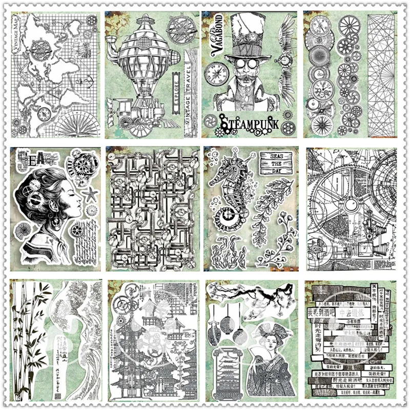 Штампы для творчества Sellos, 2022, для скрапбукинга, изготовления карт, винтажные, для путешествий