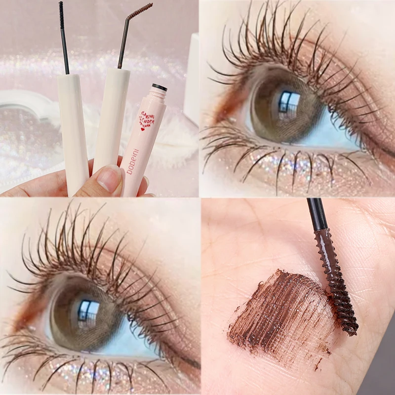 

Lash Extension Mascara Makeup Ultra-fine Brush Waterproof Lasting Matte Quick Dry Lengthening Eyelash Black Brown Mascara Tool
