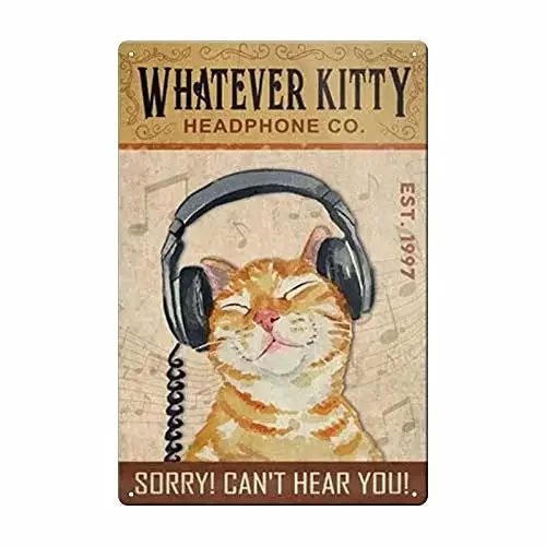 Постер музыкальный Kanni Cat в стиле ретро металлический жестяной знак кошки