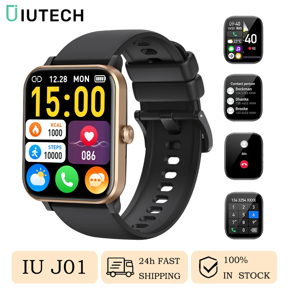 IUTECH J01 Смарт-часы 2024 1 85 &quotBluetooth звонки Водонепроницаемые спортивные умные часы