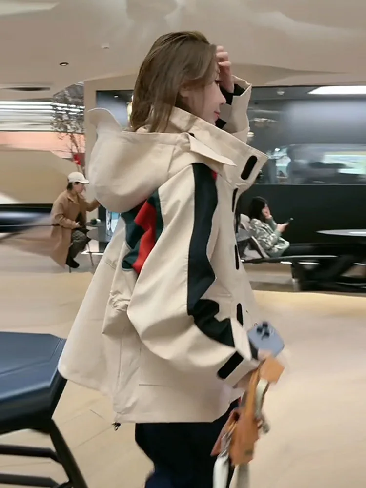 Женская непромокаемая ветровка с капюшоном Butemoda новая осенне-зимняя одежда