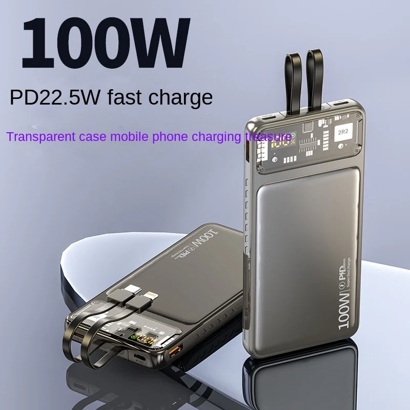 

100W Power Bank 20000mAh Type C PD22.5W Fast Charging Powerbank Portable External Battery Charger for Huawei Xiaomi iPhone