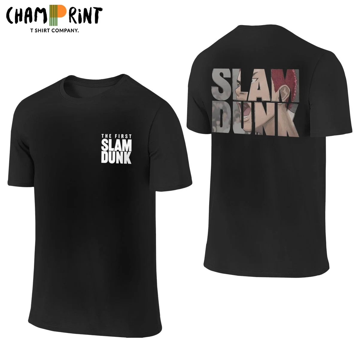 

Футболка мужская хлопковая с коротким рукавом, круглым вырезом и принтом