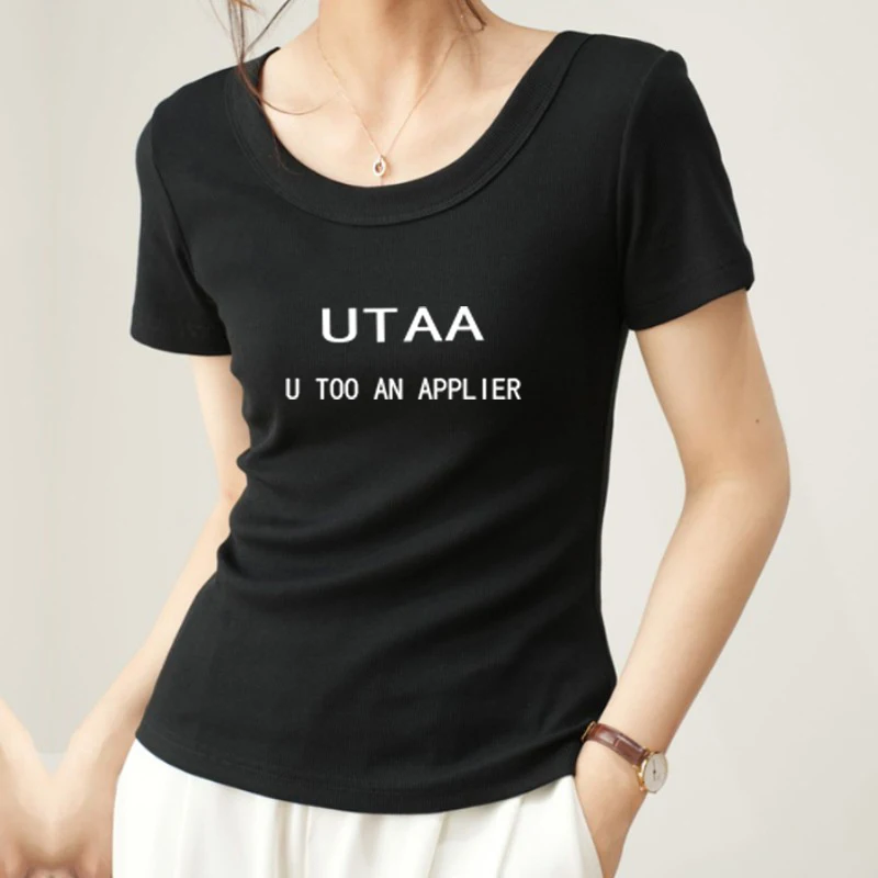 23 Golf T-shirt Women's Fashion Summer Cotton Golf Top Brand Logo UTAA Golf Short Sleeve Fashion Street Golf Apparel