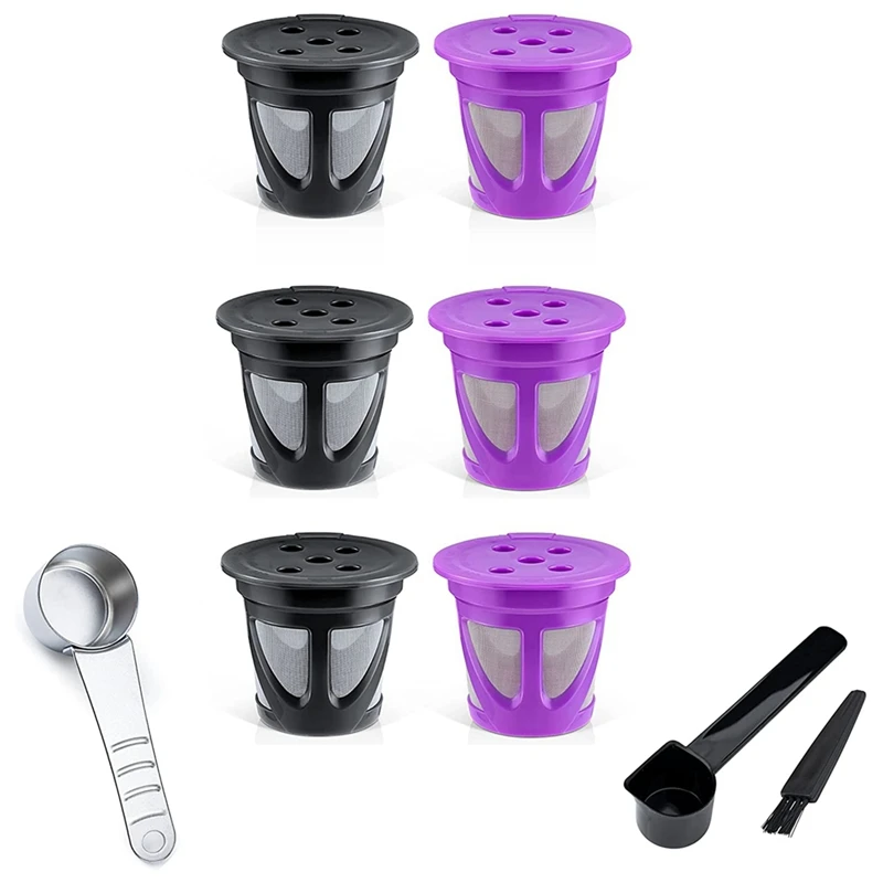 

6Pack Reusable K Cups for Keurig, Refillable Coffee Filters for Keurig Coffee Maker, Reusable Coffee Capsules Cup