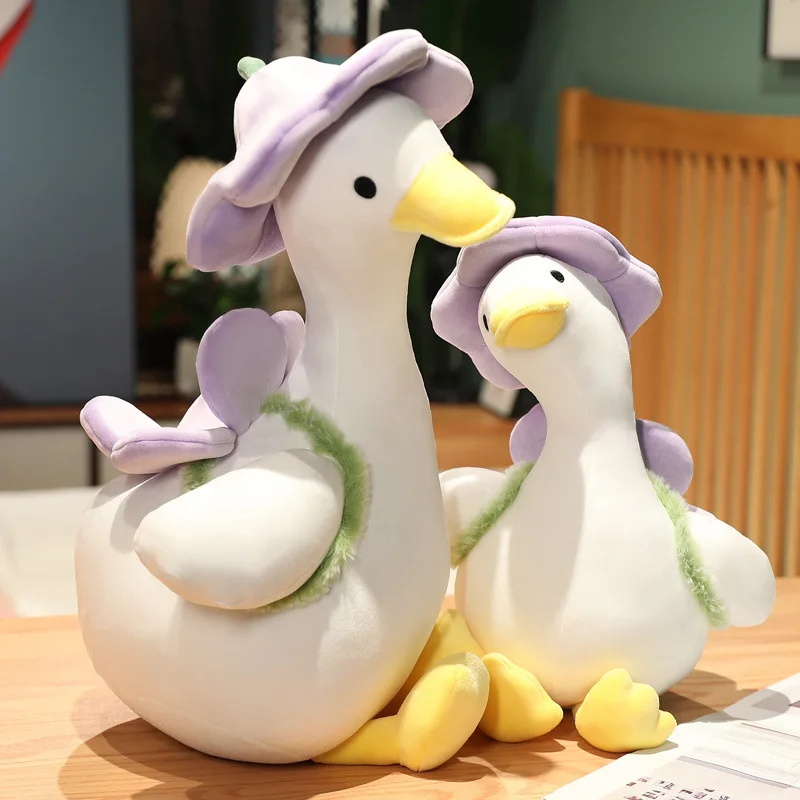 

Kawaii Cartoon Flower Duck Plush Toys Sleep Pillow Cute Animal Stuffed Swan Goose Dolls Floor Mat Kids Girls Birthday Gift