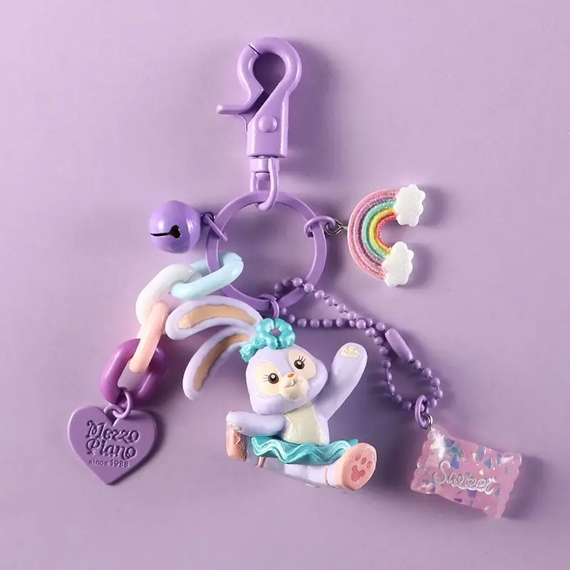 

Disney Stellalou Gelatoni Duffy Bear Anime Cartoon Pendant Keychain Holder Car Keyring Mobile Phone Bag Hanging Jewelry Gifts
