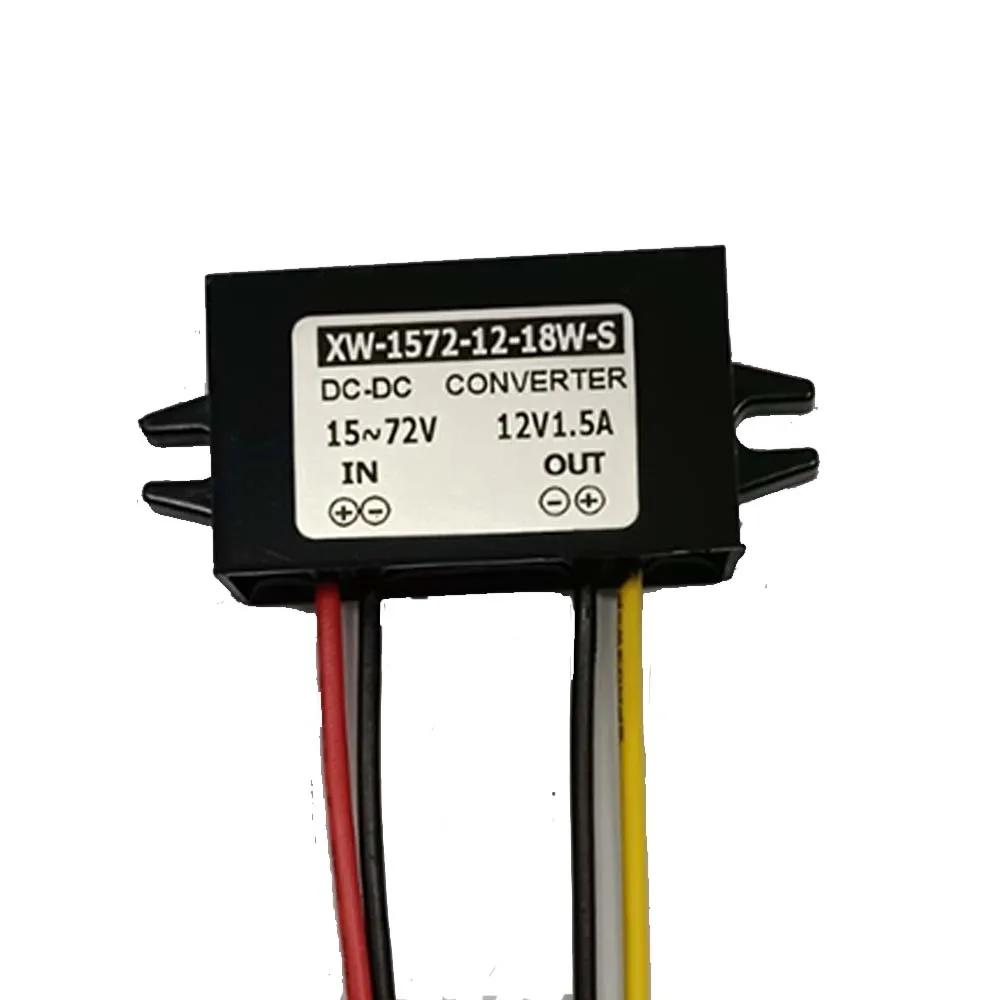 DC 15V-72V до 12V 1-1.5A 12W Step Down Voltage Блок питания Выходной адаптер Автомобильный